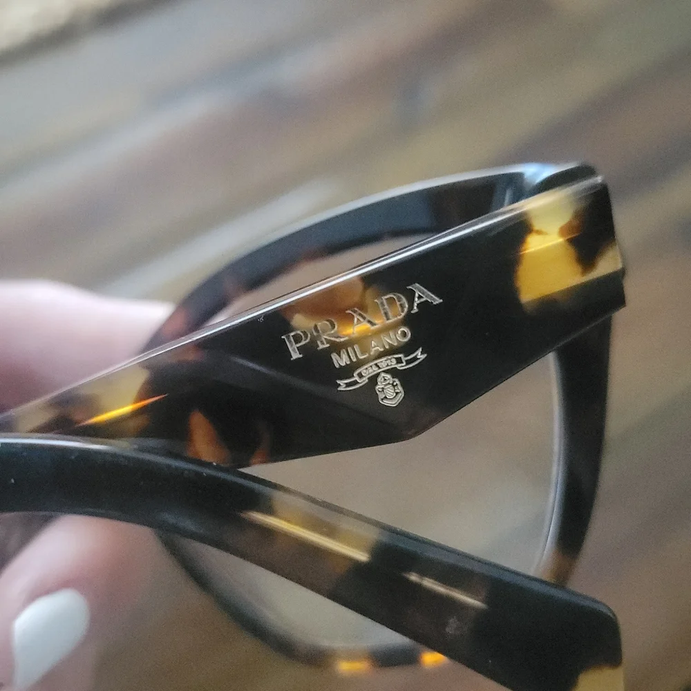 Prada Brown Oversized Tortoiseshell Glasses - Picture 6 of 13